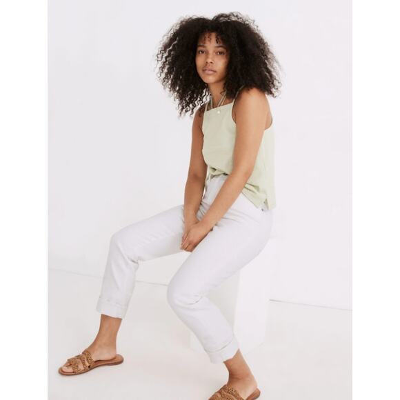 Madewell The High-Rise Slim Boyjean in Tile White - Picture 3 of 4